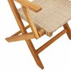 vidaXL 5 Piece Garden Dining Set Beige Poly Rattan and Solid Wood