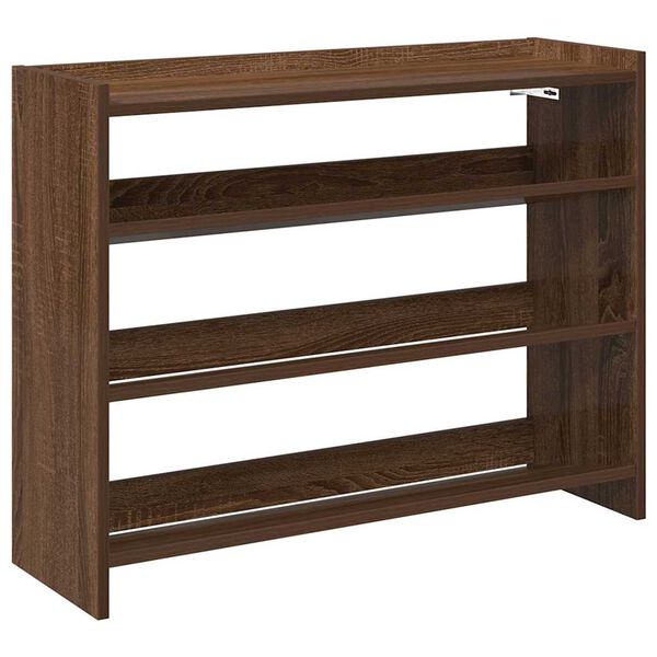 vidaXL Shoe Rack Brown Oak 80x25x62 cm Engineered Wood