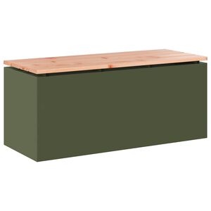 vidaXL Garden Bench Olive green 100 x 40 x 43 cm Steel