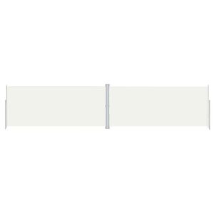 vidaXL Retractable Side Awning Cream 220x1000 cm