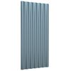 vidaXL Roof Panels 12 pcs Galvanised Steel Grey 80x36 cm
