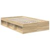 vidaXL Bed Frame with Headboard Sonoma 120 x 200 cm Engineered wood