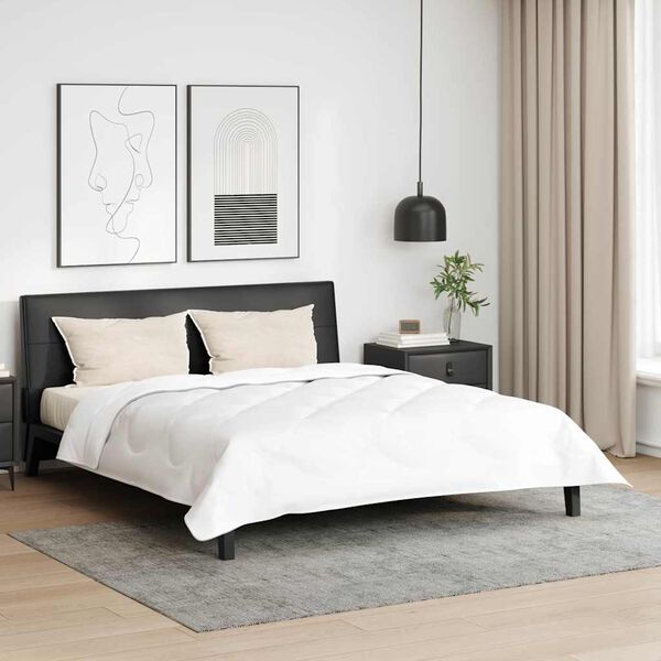 vidaXL Duvet with Pillow 3 pcs White Microfibre