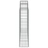 vidaXL Arched Gabion Baskets 4 pcs 200x30x120/140 cm Galvanised Iron