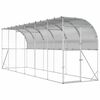 vidaXL Against Wall Chicken Coop Silver 600 x 150 x 215 cm