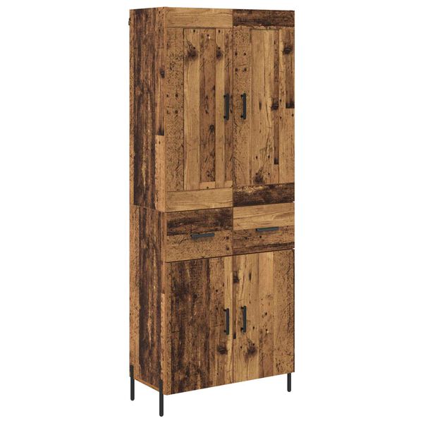 vidaXL Highboard 2 pcs Old Wood Engineered Wood