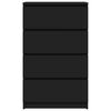 vidaXL Sideboard Black 60x35x98.5 cm Engineered Wood