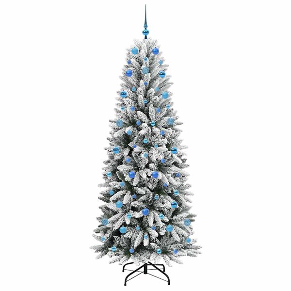 vidaXL Artificial Christmas Tree with 300 LEDs with Stand White 210 cm