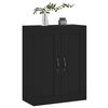 vidaXL Wall Mounted Cabinet Black 69.5x34x90 cm Engineered Wood