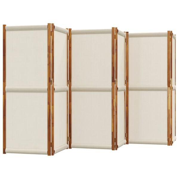 vidaXL 6-Panel Room Divider Light Grey 420x180 cm