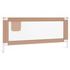 vidaXL Toddler Safety Bed Rail Taupe 200x25 cm Fabric