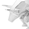 vidaXL Bull Sculpture Silver 74 x 23 x 39 cm Aluminium