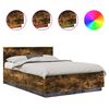 vidaXL Bed Frame Smoked Oak 140 x 200 cm Engineered Wood