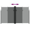 vidaXL Retractable Side Awning Anthracite 200x600 cm