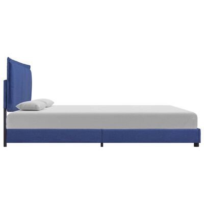 vidaXL Bed Frame Blue Fabric 150x200 cm King Size