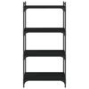 vidaXL Bookcase 4-Tier Black 60x30x120 cm Engineered Wood