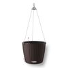 LECHUZA Hanging Planter NIDO Cottage 28 ALL-IN-ONE Mocha