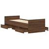 vidaXL Bed Frame without Mattress Brown Oak 75x190 cm Small Single