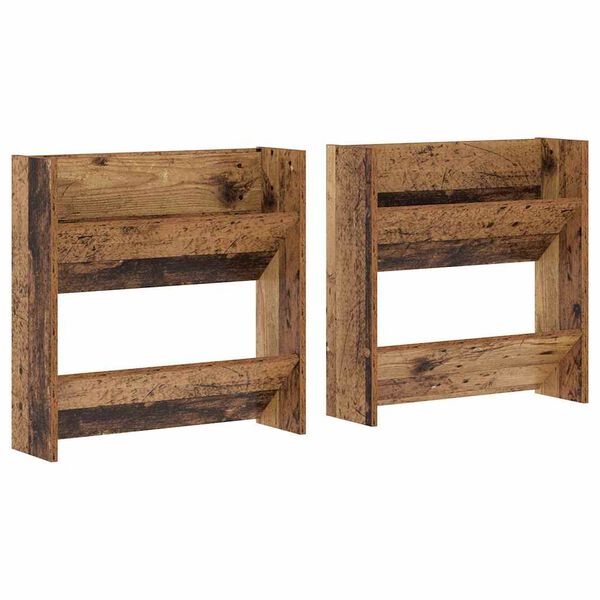 vidaXL Shoe Cabinet 2 pcs Old Wood 60 x 18 x 60 cm Engineered Wood