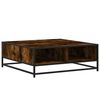 vidaXL Coffee Table Smoked Oak 80x80x30 cm Engineered Wood and Metal
