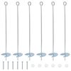 vidaXL Earth anchor 6 pcs Galvanized Metal Silver