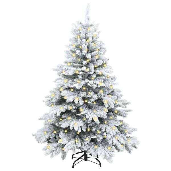 vidaXL Artificial Christmas Tree with 150 LEDs White 150 cm PE and PVC
