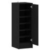 vidaXL Shoe Cabinet Black Oak 32 x 35 x 92 cm Engineered Wood