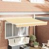 vidaXL Retractable Awning Manual Yellow 300 x 200 cm Fabric