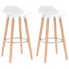 vidaXL Bar Chairs 2 pcs White