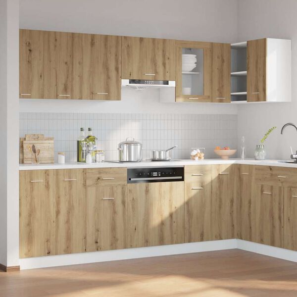 vidaXL 11 Piece Kitchen Cabinet Set Lyon Artisan Oak Engineered Wood