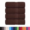 vidaXL Wash Towels "FROGN" 4 pcs Brown 30x30 cm 360 gsm