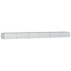 vidaXL Garden Raised Bed 600x80x45 cm Galvanized Steel Silver