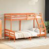 vidaXL Bunk Bed without Mattress 90x200/120x200 cm Wax Brown Solid Wood