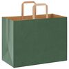 vidaXL Paper Bags 250 pcs with Handles Green 32x17x25 cm