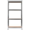 vidaXL Storage Shelf Silver 80x40x160 cm Steel and MDF