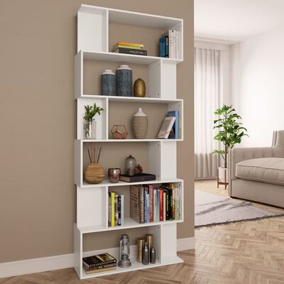 vidaXL Book Cabinet/Room Divider White 80x24x192 cm Engineered Wood