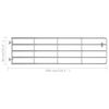 vidaXL 5 Bar Field Gate Steel (115-300)x90 cm Silver