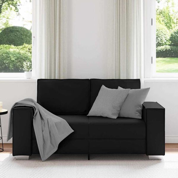 vidaXL Sofa Black 160 x 78 x 84 cm Fabric