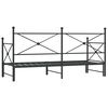 vidaXL Daybed with Trundle without Mattress Black 90x190 cm Steel