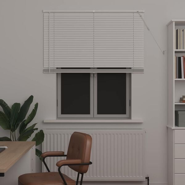 vidaXL Venetian Blind Manual Adjustable White 150 x 110 cm PVC