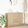 vidaXL Sideboard with Drawers Sonoma Oak 100.5x35x76 cm Engineered Wood
