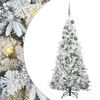 vidaXL Artificial Hinged Christmas Tree White 180 cm PE and PVC