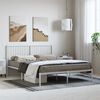vidaXL Metal Bed Frame without Mattress with Headboard White 150x200cm