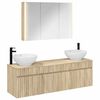 vidaXL Bathroom Cabinet Set 4 pcs Sonoma Oak Engineered Wood