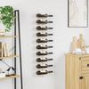 vidaXL Wall-mounted Wine Rack for 10 Bottles White Metal