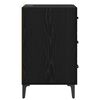 vidaXL Bedside Cabinet Black Oak 40 x 40.5 x 66 cm Engineered Wood