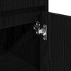 vidaXL Bathroom Cabinet Black Oak 30 x 30 x 95 cm Engineered Wood