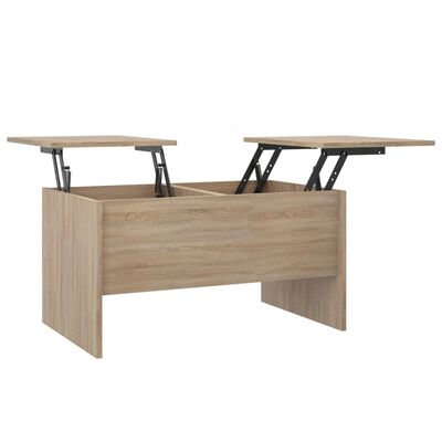 vidaXL Coffee Table Sonoma Oak 80x50x42.5 cm Engineered Wood