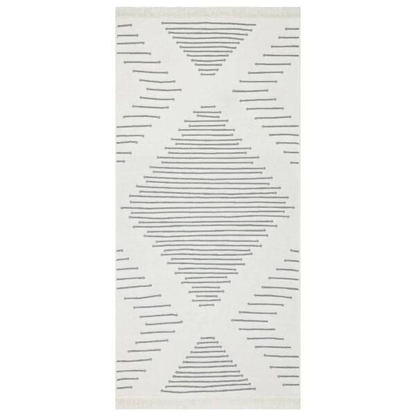 vidaXL Rug Dark Grey 100x200 cm Cotton