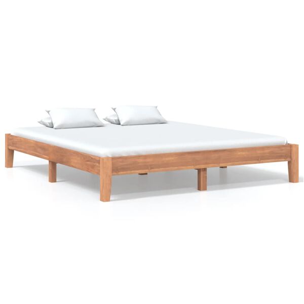 vidaXL Bed Frame without Mattress Solid Teak Wood 180x200 cm Super King